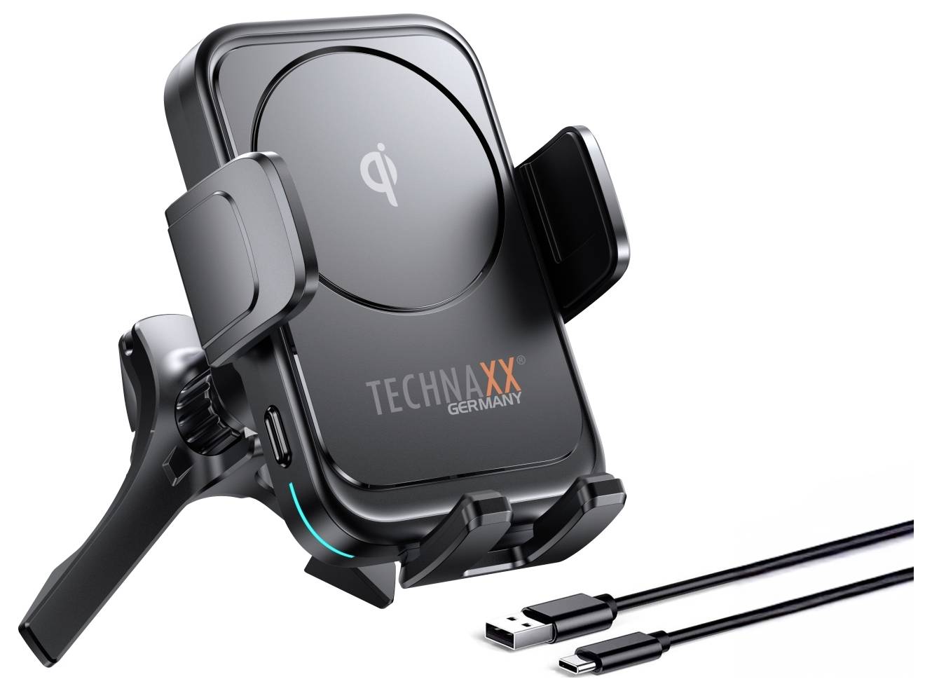 Technaxx Induktions-Ladegerät 2A TX-322 5259 Ausgänge Induktionslade-Standard Schwarz