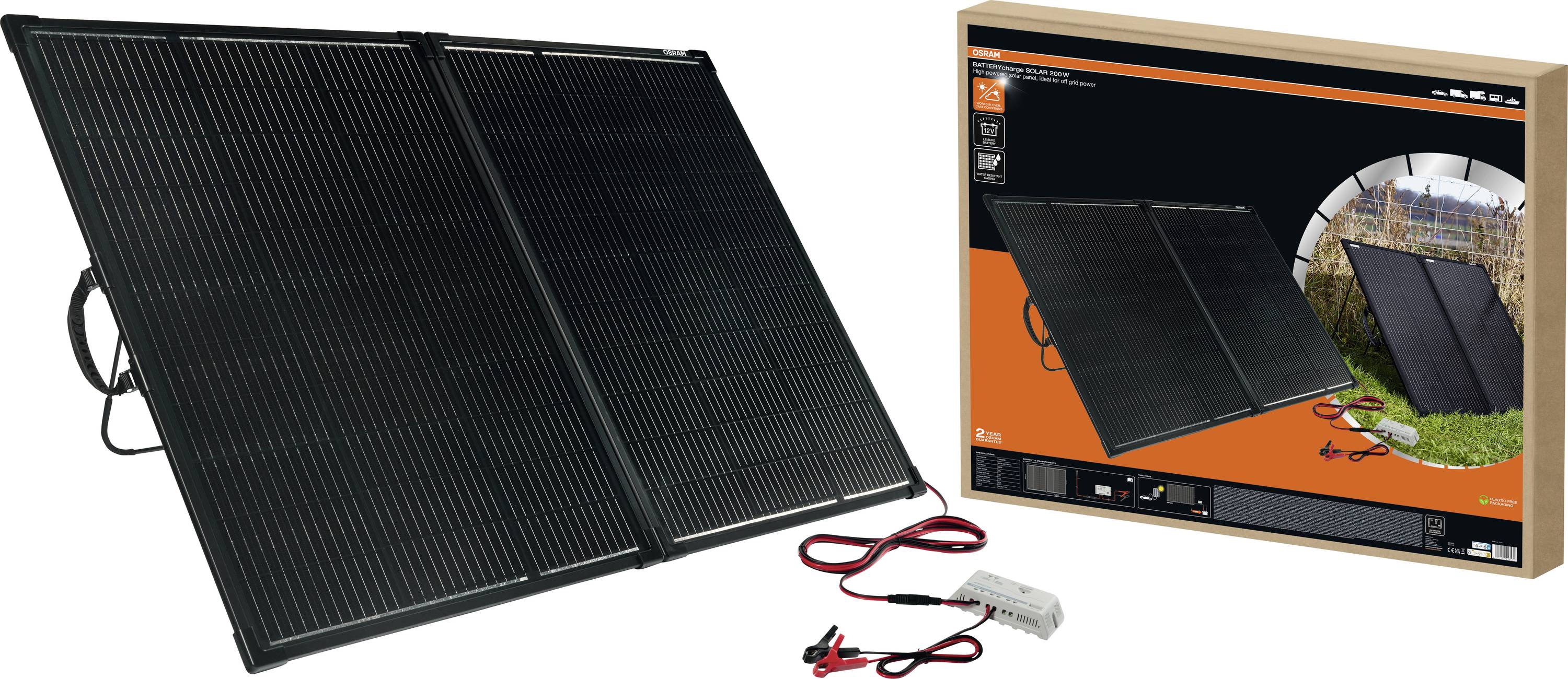 Osram Automotive BATTERYcharge SOLAR 200W Monokristallines Solarmodul 200W 12 V, 5V