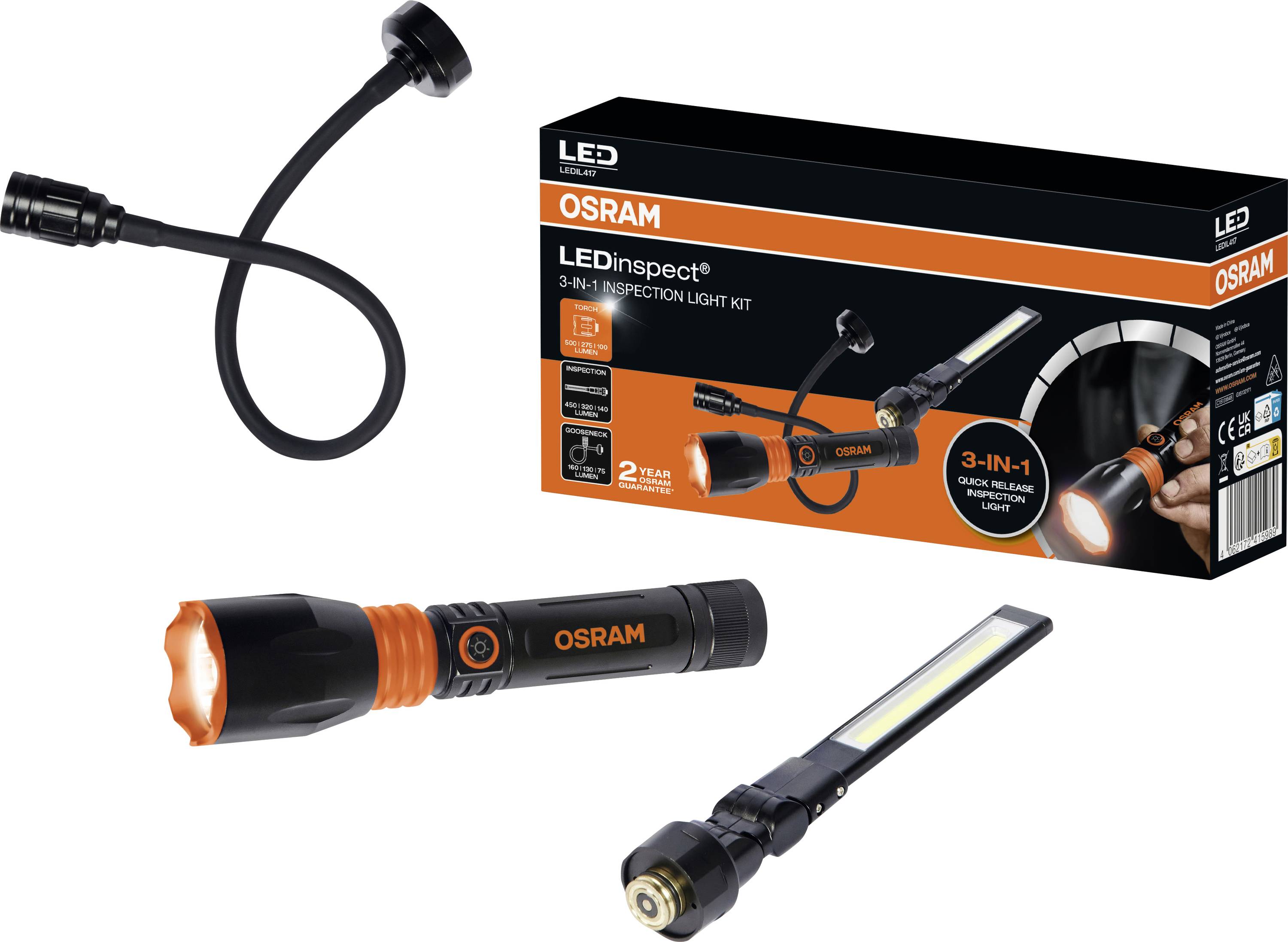 Osram Automotive LEDIL417 LEDinspect 3-IN-1 INSPECTION LIGHT Arbeitsleuchte