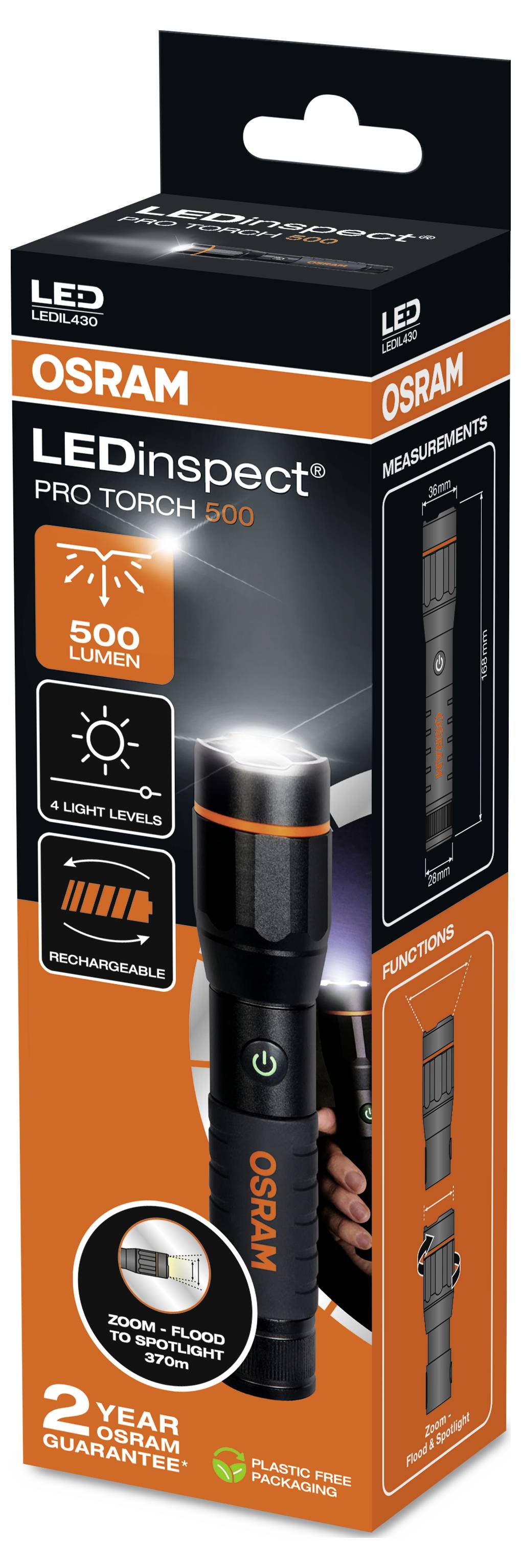 Osram Automotive LEDinspect PRO TORCH 500 Arbeitsleuchte