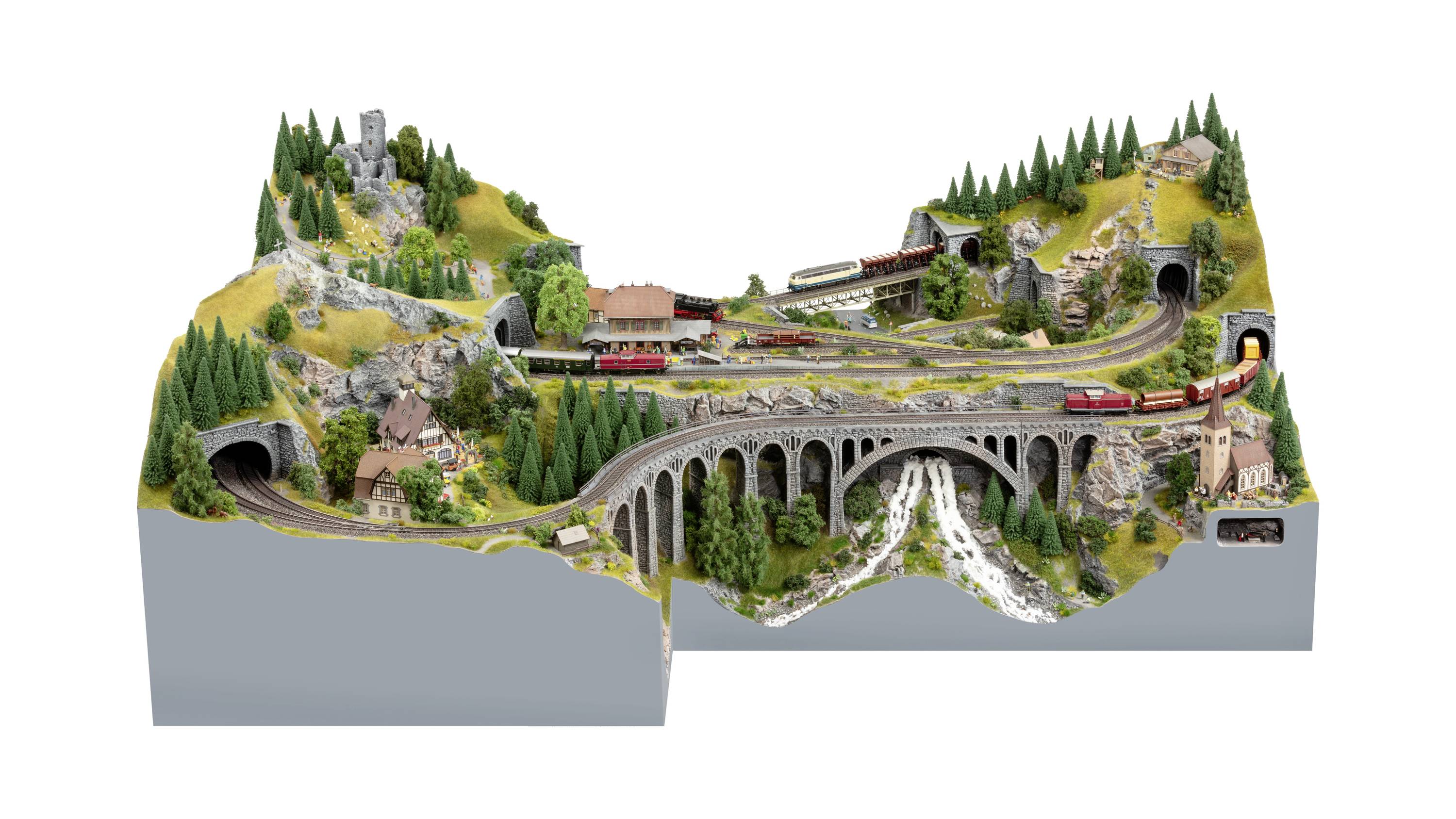 NOCH 53620 H0 Easy-Track Trassenbausatz (L x B x H) 2190 x 1600 x 165mm