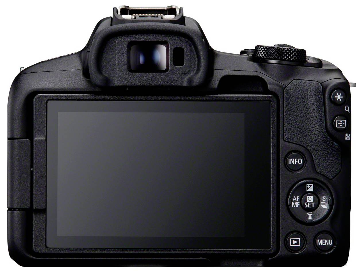 Canon EOS R50 Kit schwarz + RF-S 18-45 I Digitale Spiegelreflexkamera RF-S 18-45mm Schwarz 4K-Video, Blitzschuh