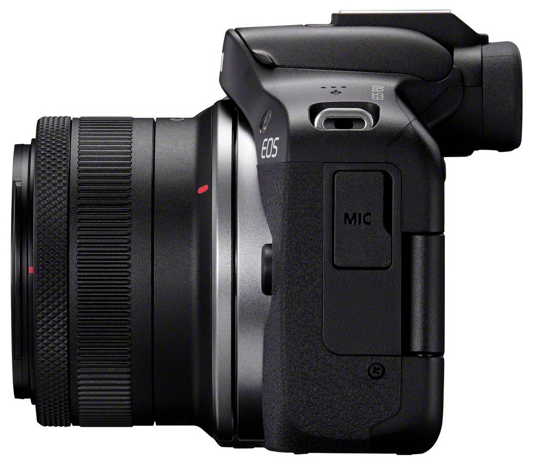 Canon EOS R50 Kit schwarz + RF-S 18-45 I Digitale Spiegelreflexkamera RF-S 18-45mm Schwarz 4K-Video, Blitzschuh