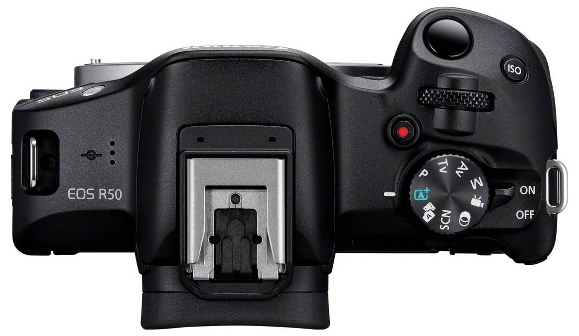 Canon EOS R50 Kit schwarz + RF-S 18-45 I Digitale Spiegelreflexkamera RF-S 18-45mm Schwarz 4K-Video, Blitzschuh