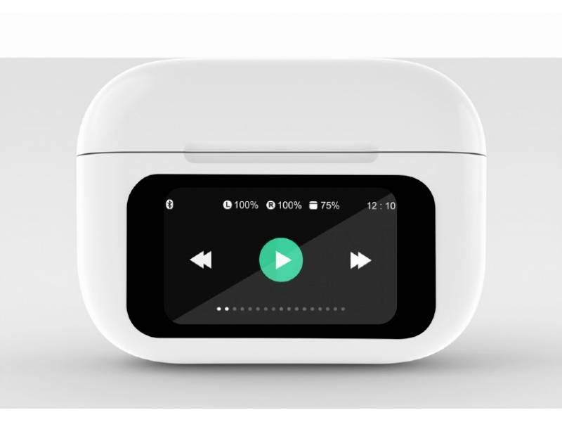 Gembird TWS-LCD-ANC-01-W In Ear Kopfhörer Bluetooth® Stereo Weiß HiFi