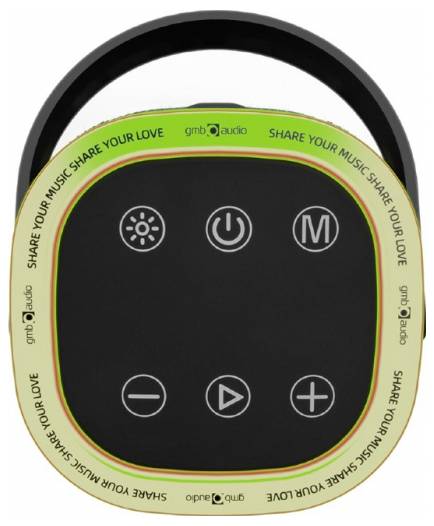 Gembird SPK-BT-LED-06 Bluetooth® Lautsprecher Schwarz