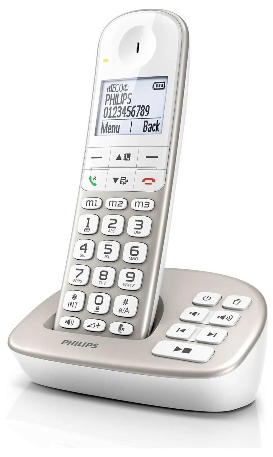 Philips XL4951S/38 DECT/GAP Schnurloses Telefon analog Anrufbeantworter Weiß