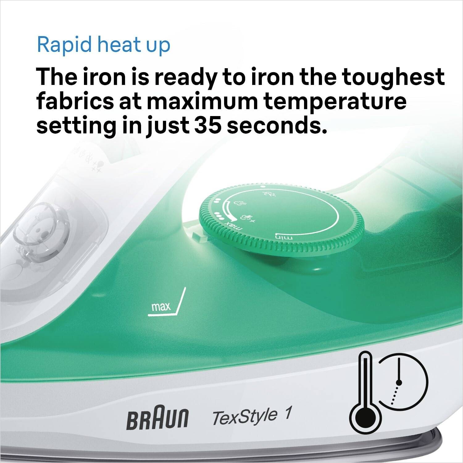 Braun SI104OGR Dampfbügeleisen Grün, Weiß 2000W