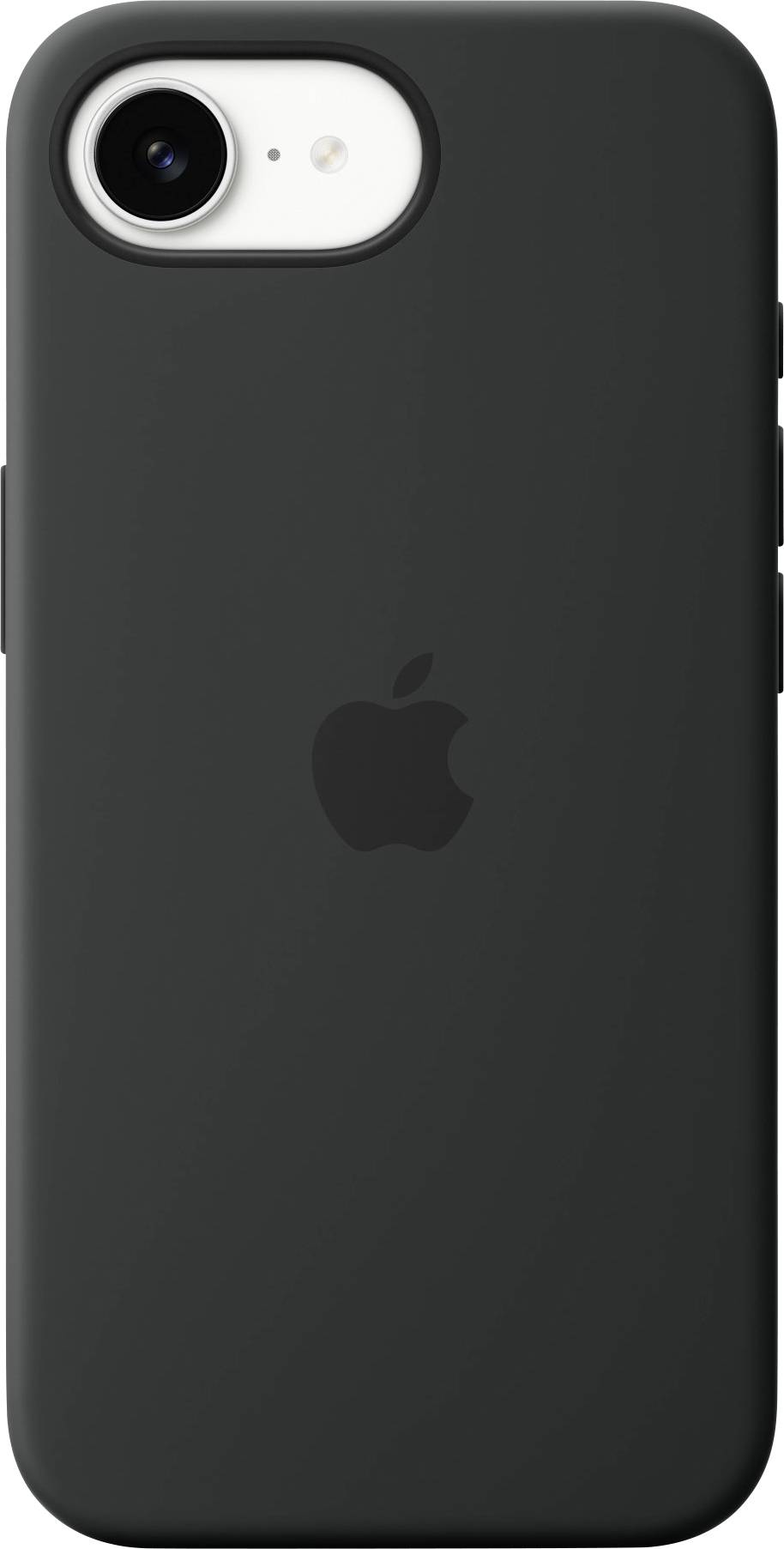 Schwarzes iPhone mit Apple-Logo auf der Rückseite