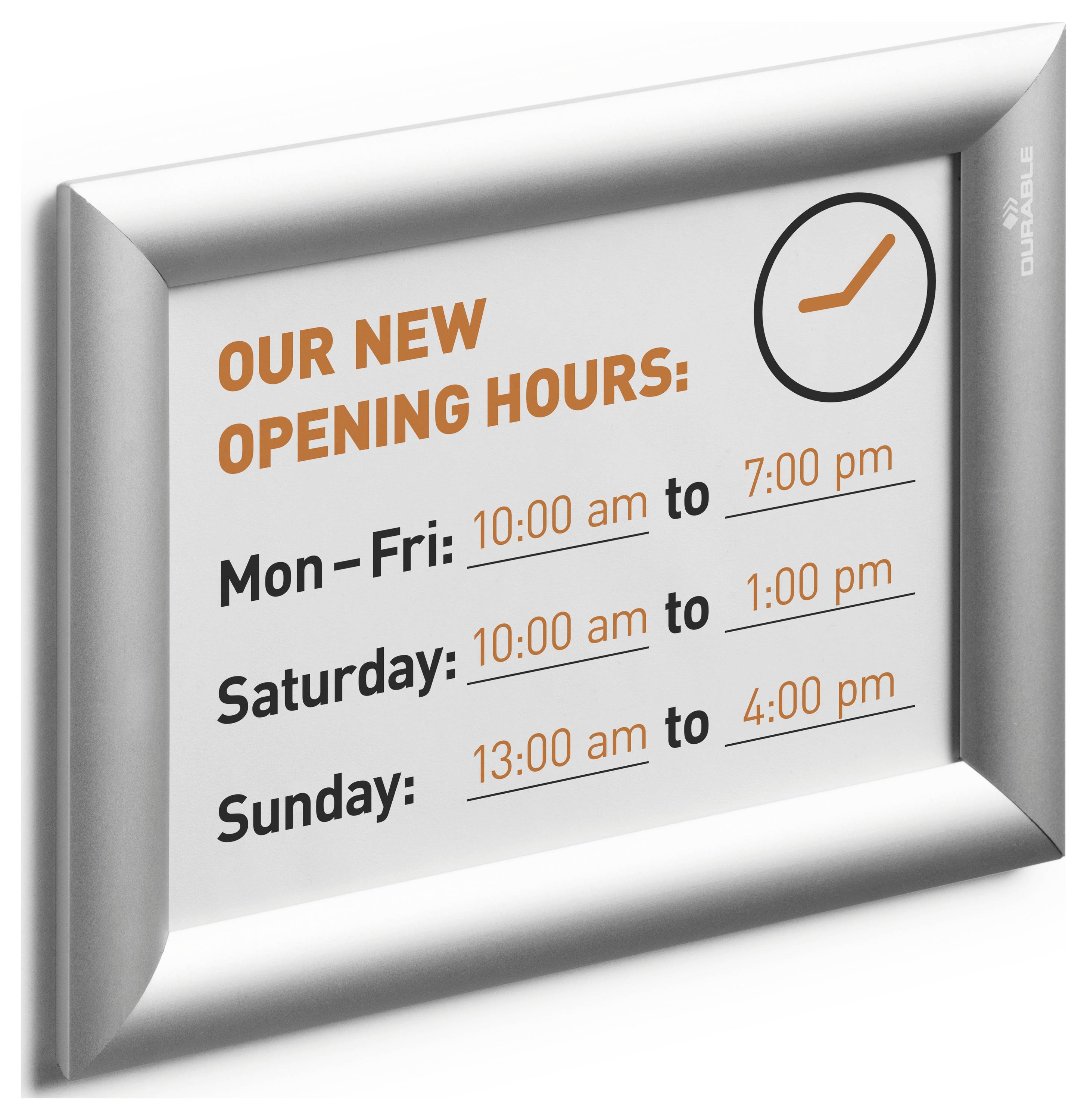 Unsere neuen Öffnungszeiten: Montag bis Freitag 10:00-19:00 Uhr, Samstag 10:00-13:00 Uhr, Sonntag 13:00-16:00 Uhr.