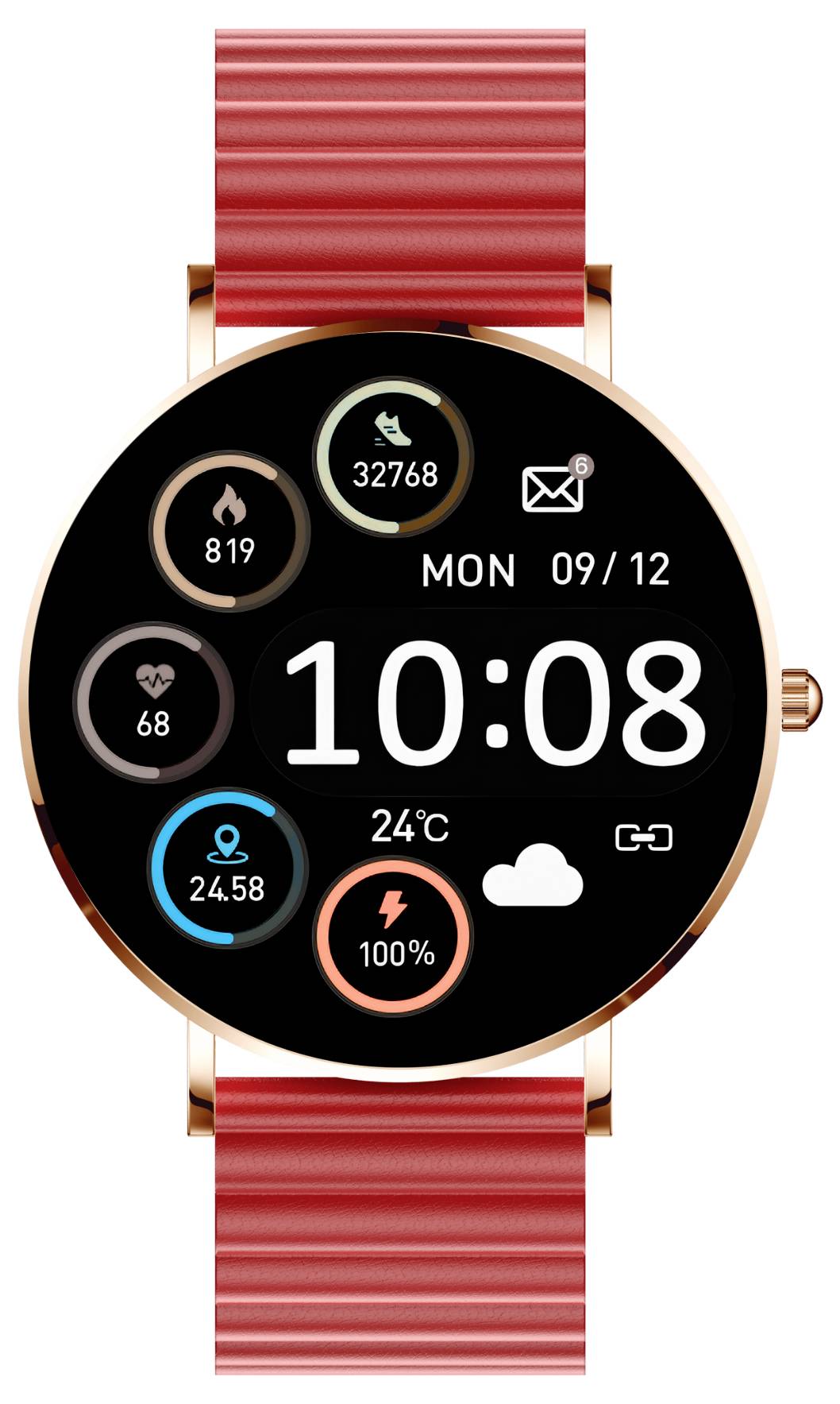 XCOAST SIONA 2 Smartwatch Rot