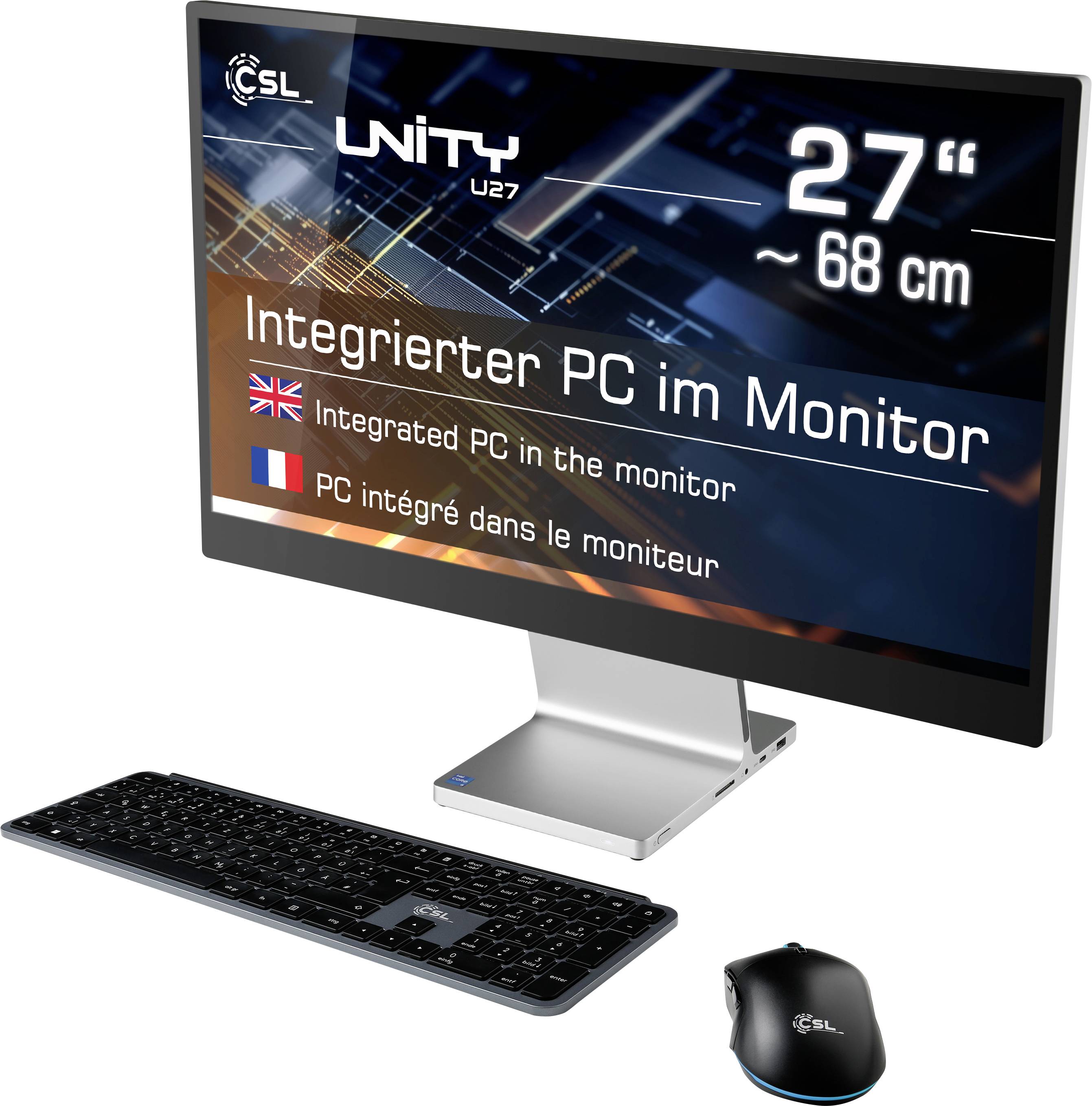 CSL Computer All-in-One PC Unity U27 68.6cm (27 Zoll) Full HD Intel® Core™ i5 i5-1235U 4.4GHz 64GB RAM 1000GB SSD Intel Iris Xe