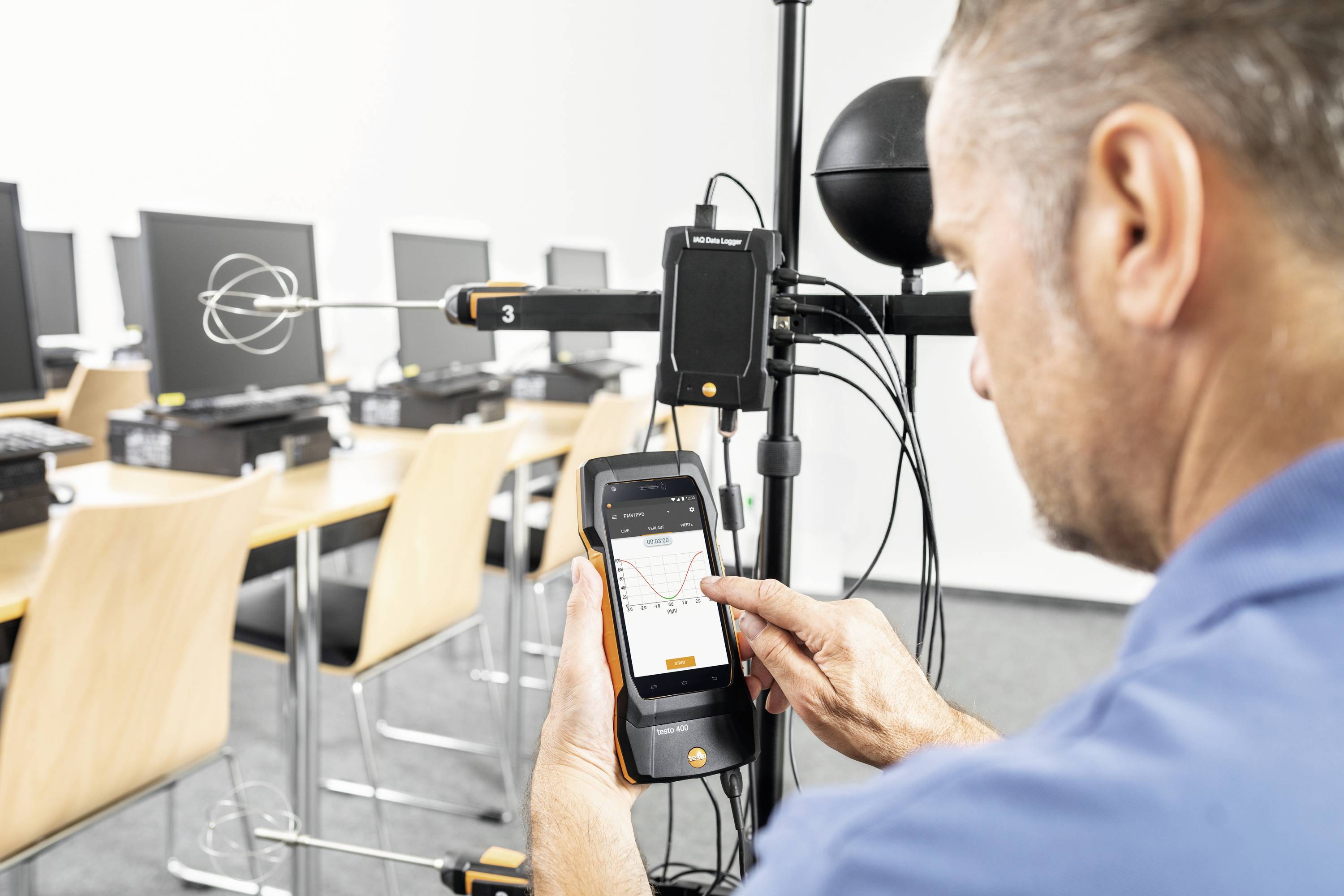 Testo 400 - Universal-Klimamessgerät Umweltmesstechnik-Set Temperatur, Druck -40, 0 - 150, 200°C, hPa