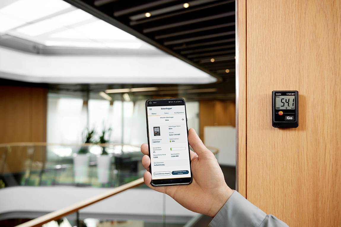 Testo 0572 1743 02 174 H BT Temperatur-Datenlogger, Luftfeuchte-Datenlogger -20 bis 70 °C 0 bis 100