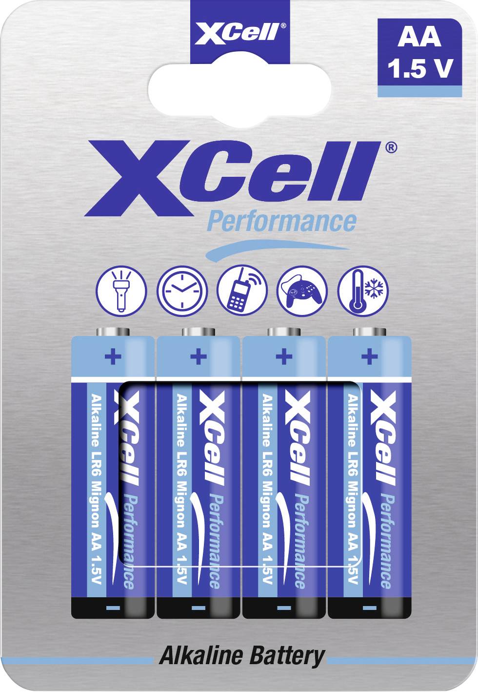 XCell Mignon (AA)-Batterie Alkali-Mangan 1.5V 4St.