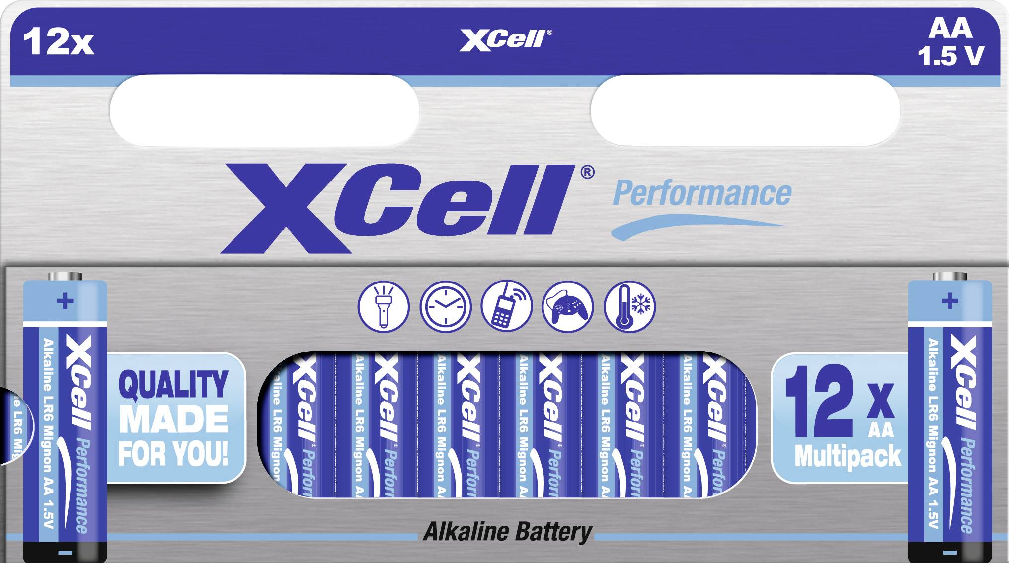 XCell Mignon (AA)-Batterie Alkali-Mangan 1.5V 12St.