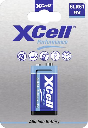 XCell 9 V Block-Batterie Alkali-Mangan 9 V