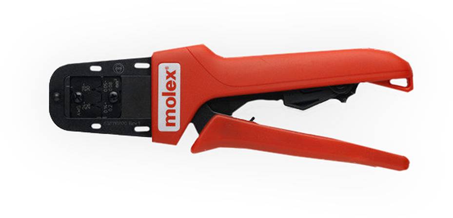 Rot-griffiges Crimpwerkzeug mit „Molex