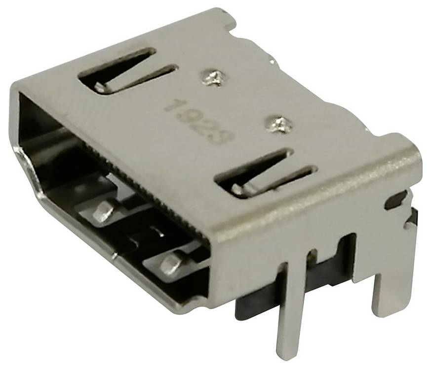 Ein silberner Micro-USB-Anschluss mit Metallgehäuse, geeignet für Verbindungen bei mobilen Geräten.