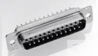 Ein silberner elektronischer Anschluss mit vielen kleinen Pins, rechteckige Form, auf hellem Hintergrund.