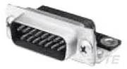Ein DB-15-Stecker, typischerweise für VGA-Verbindungen verwendet, zeigt die charakteristische dreireihige Anordnung der Pins.