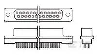 TE Connectivity 207826-4 D-SUB Steckverbinder Tube