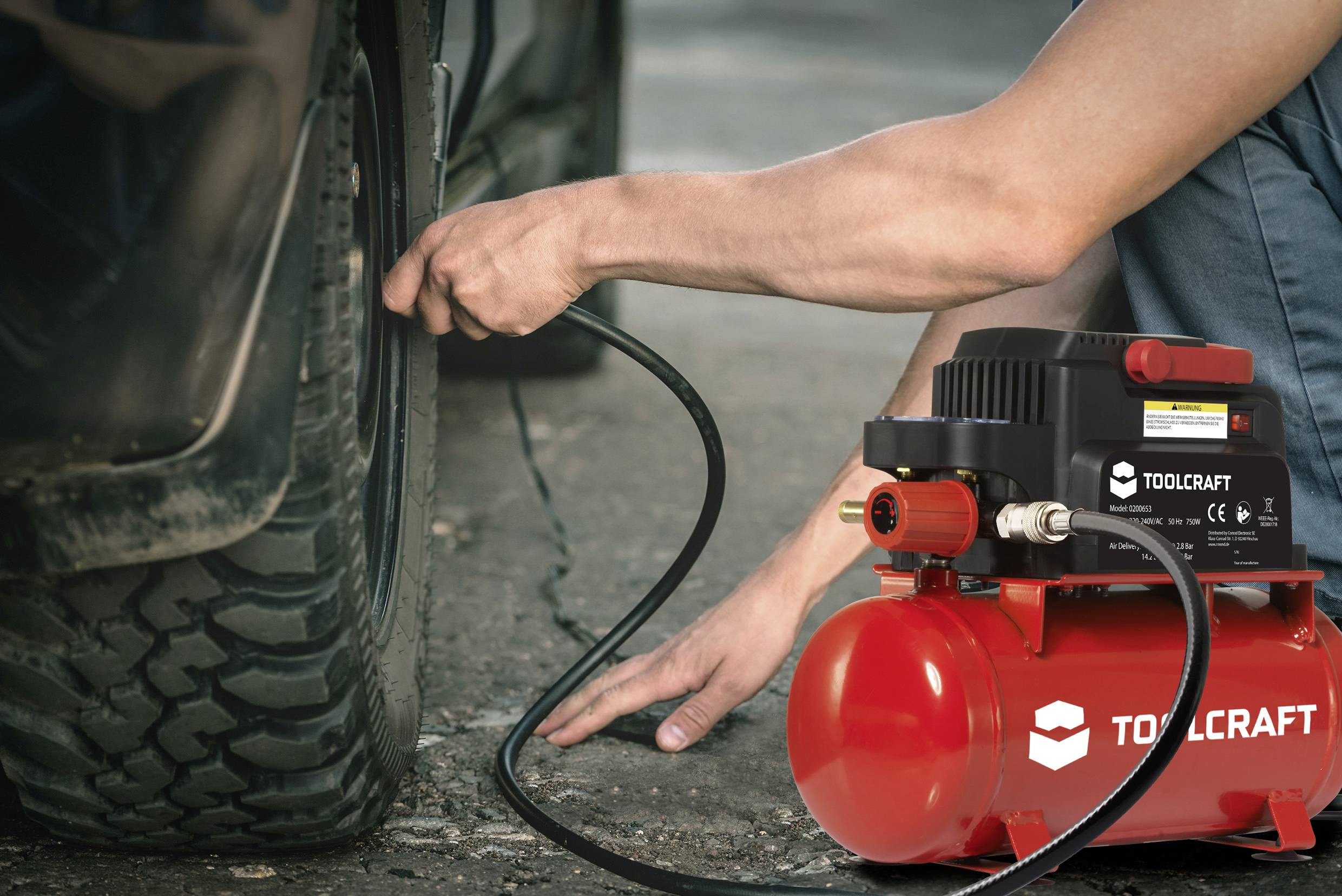 TOOLCRAFT Druckluft-Kompressor 6l 8 bar