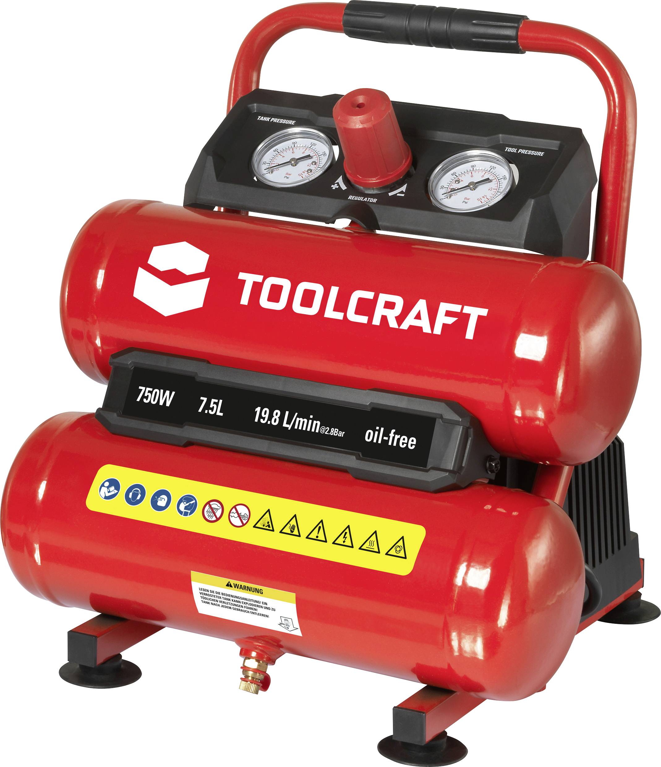 TOOLCRAFT Druckluft-Kompressor 7.5l 8 bar