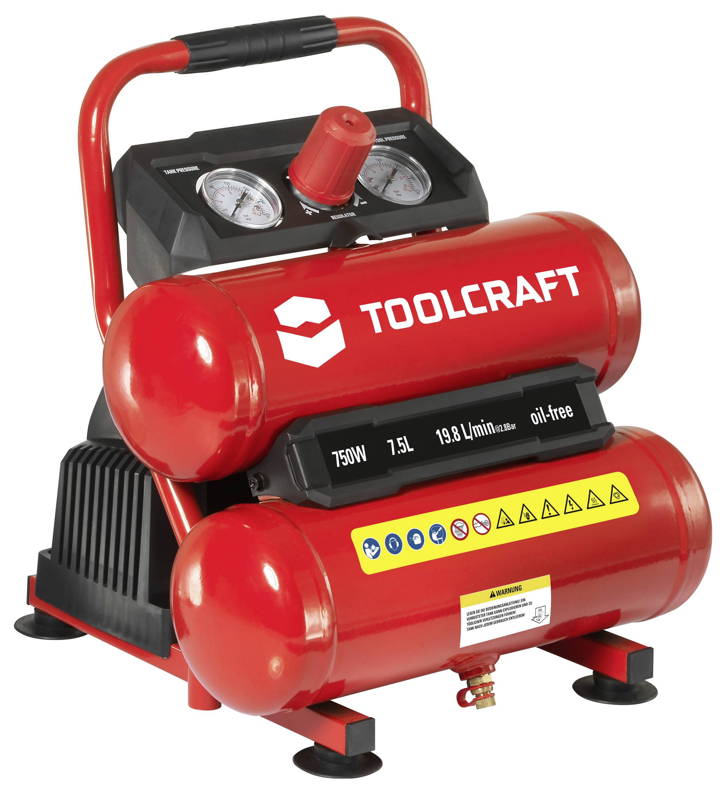 TOOLCRAFT Druckluft-Kompressor 7.5l 8 bar