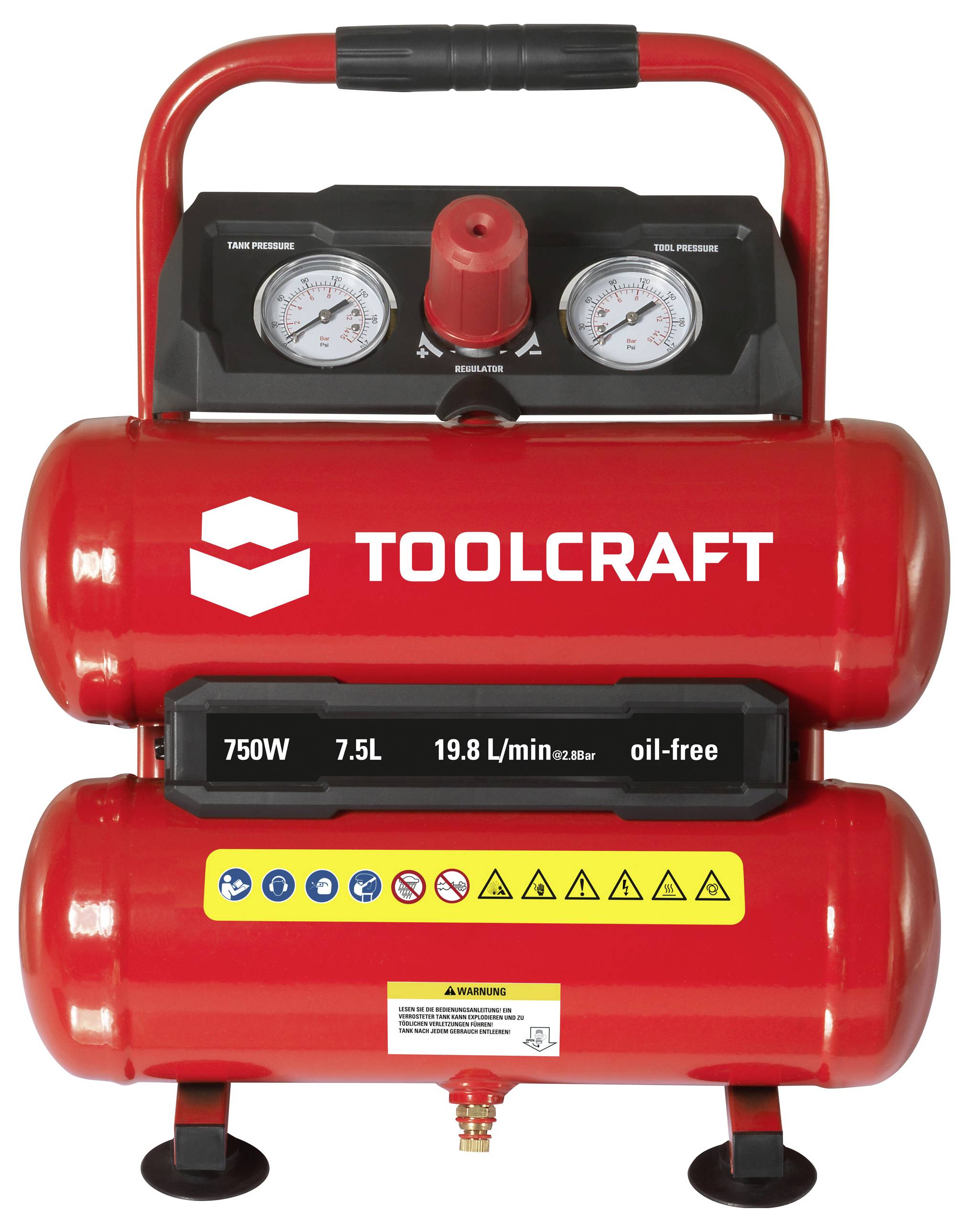 TOOLCRAFT Druckluft-Kompressor 7.5l 8 bar