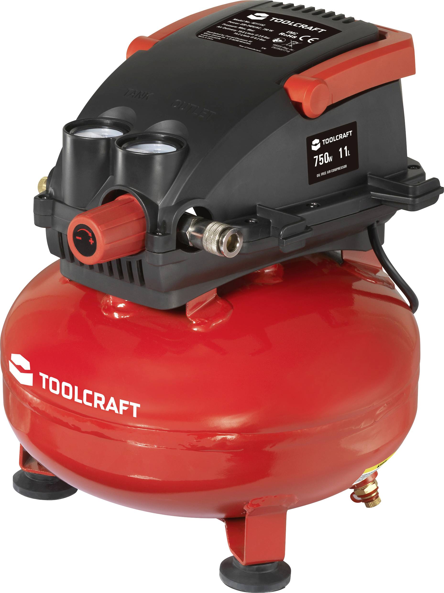 TOOLCRAFT Druckluft-Kompressor 11l 8 bar