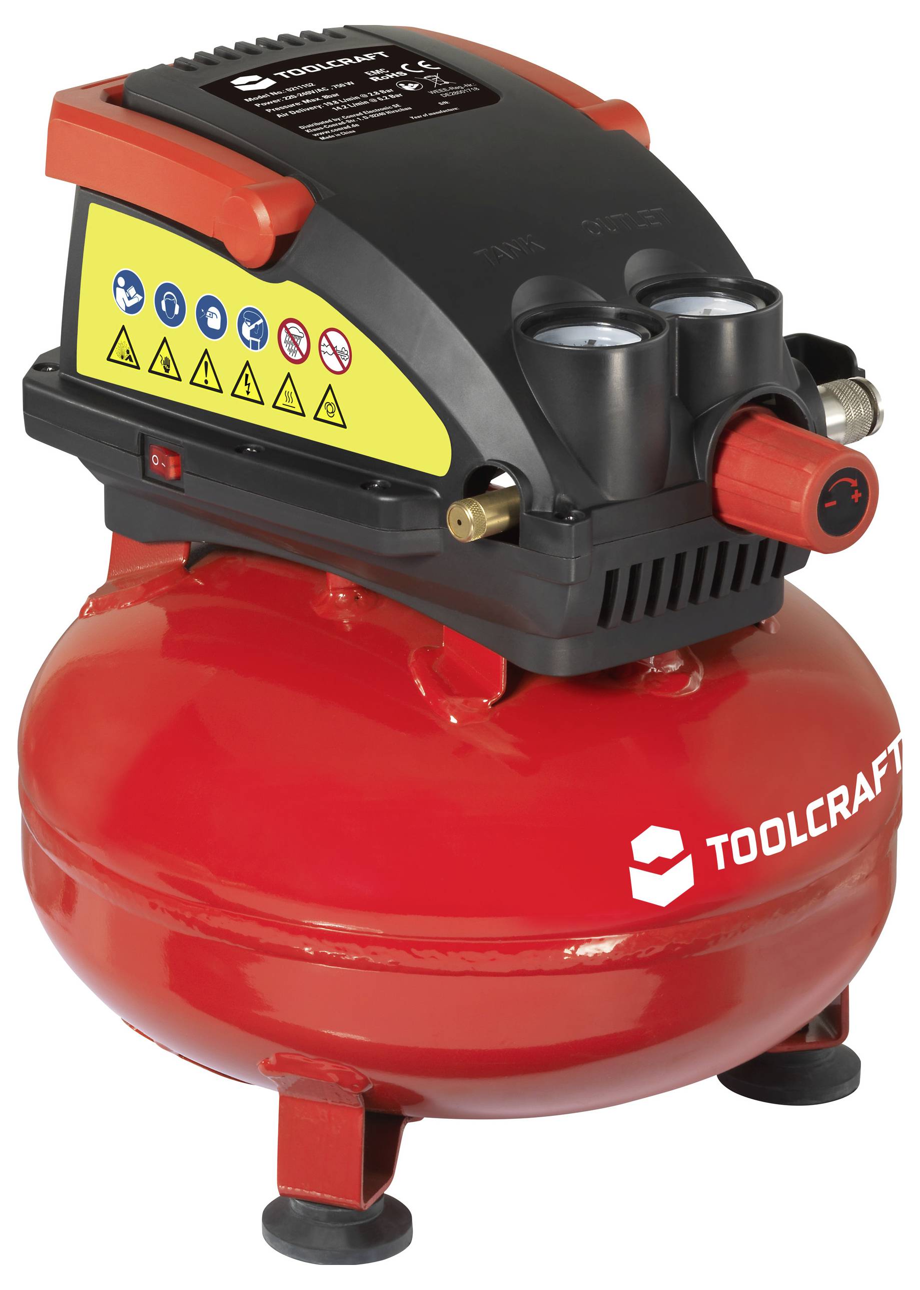 TOOLCRAFT Druckluft-Kompressor 11l 8 bar