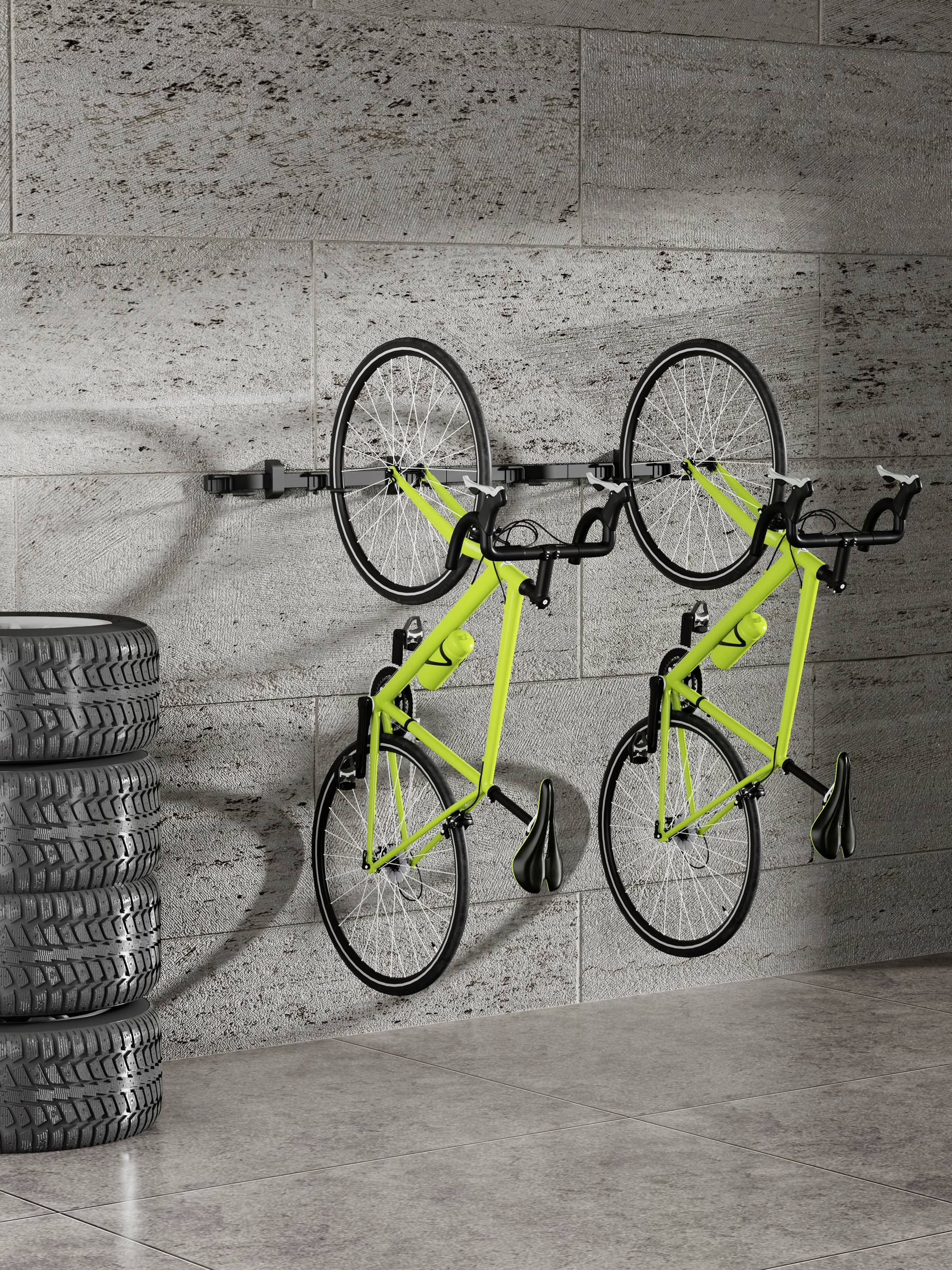 Elevar LBM09-06 Fahrradwandhalter Anzahl Einstellplätze=6 Stahl, Kunststoff Schwarz