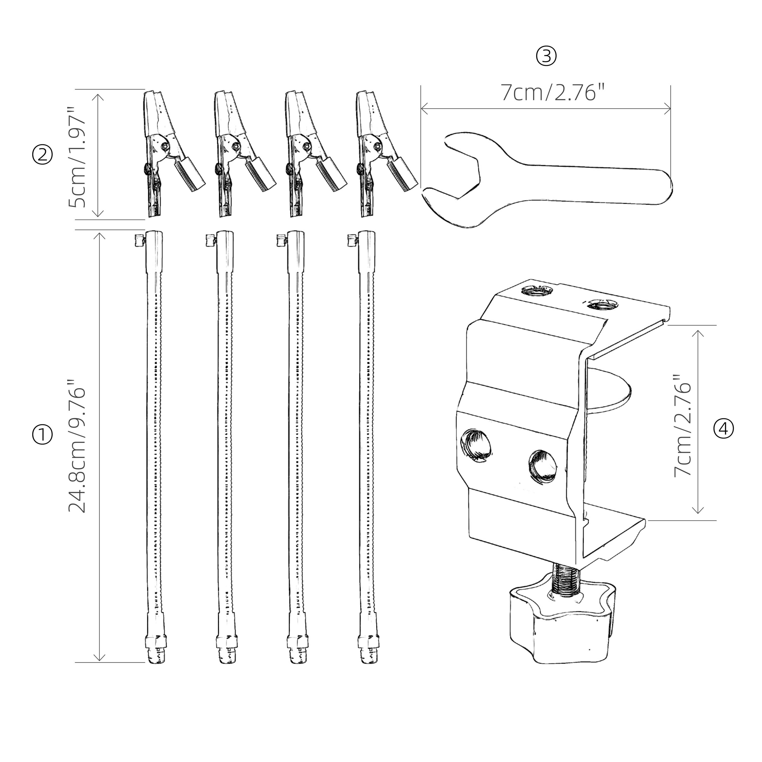 TOOLCRAFT TC-WAC-4C Platinenhalter 1 Stück (L x B x H) 116 x 45 x 63.5mm 1St.