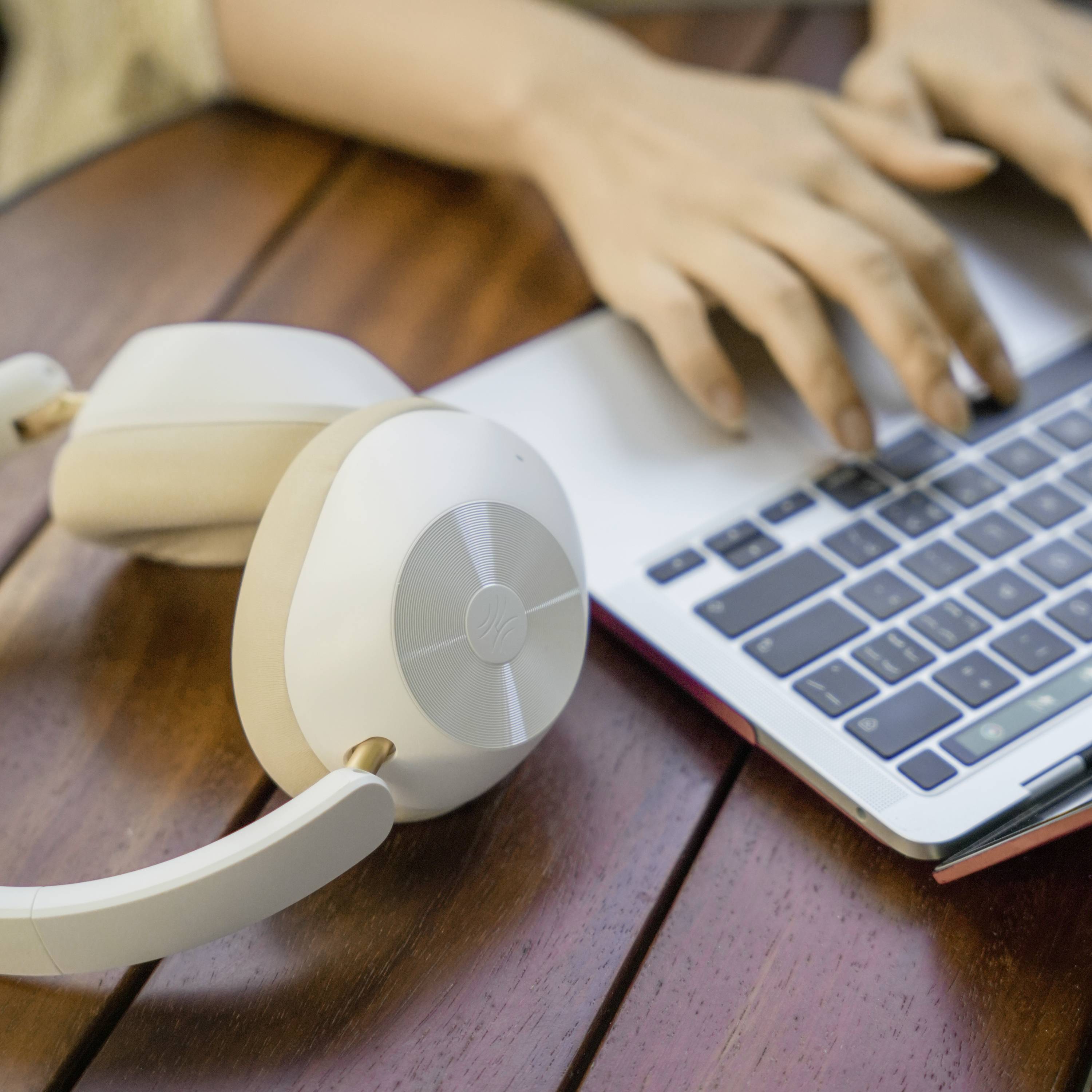 OneOdio Over Ear Kopfhörer Bluetooth® Weiß Noise Cancelling Handy