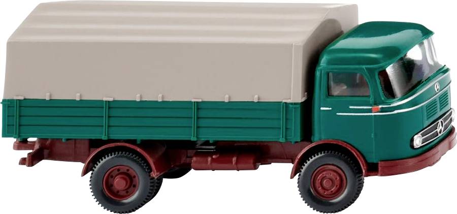 Wiking 043403 H0 LKW Modell Mercedes Benz LP 321 Pritschen-Lkw, opalgrün