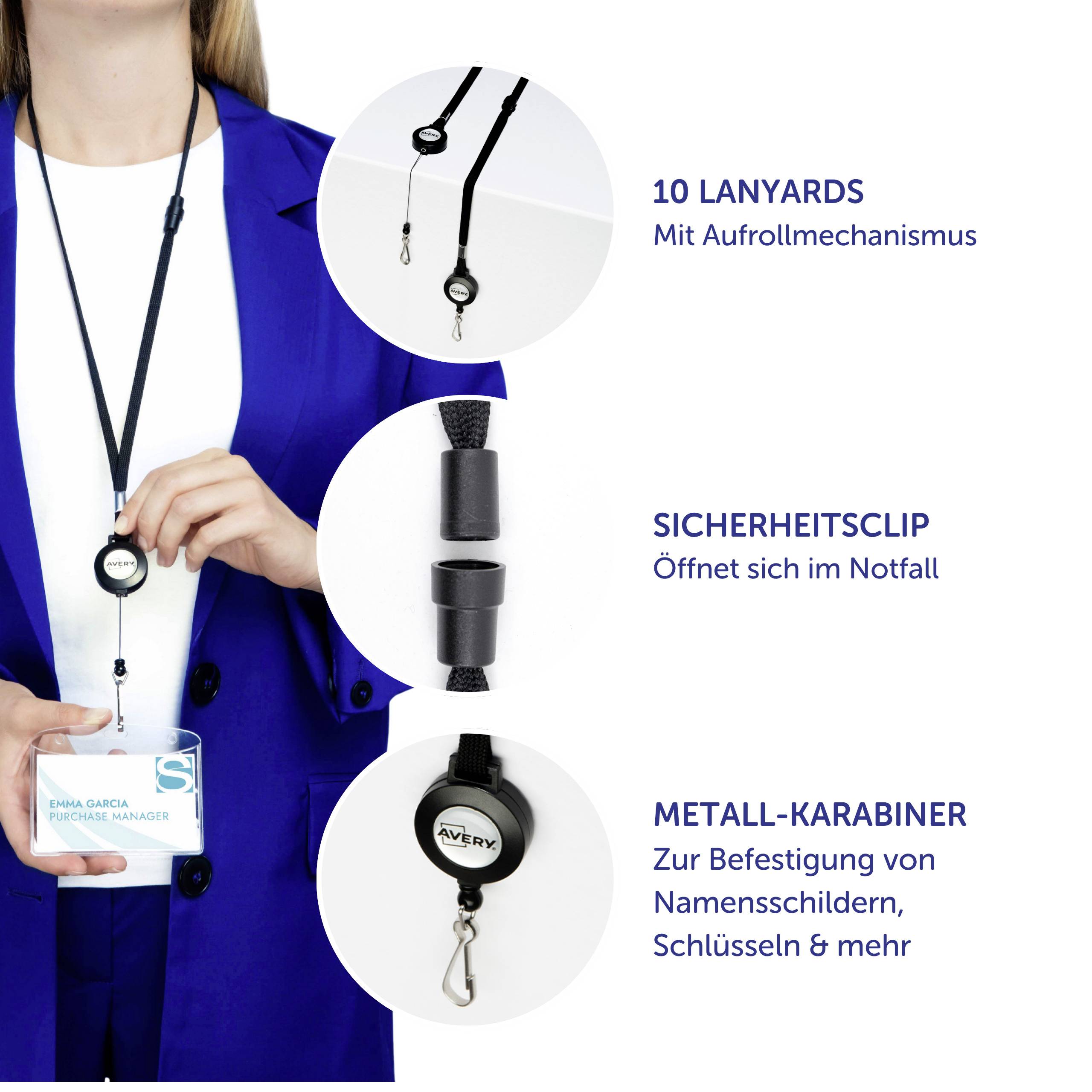 Avery-Zweckform 4830 Textilband (L x B) 440mm x 10mm 10St.