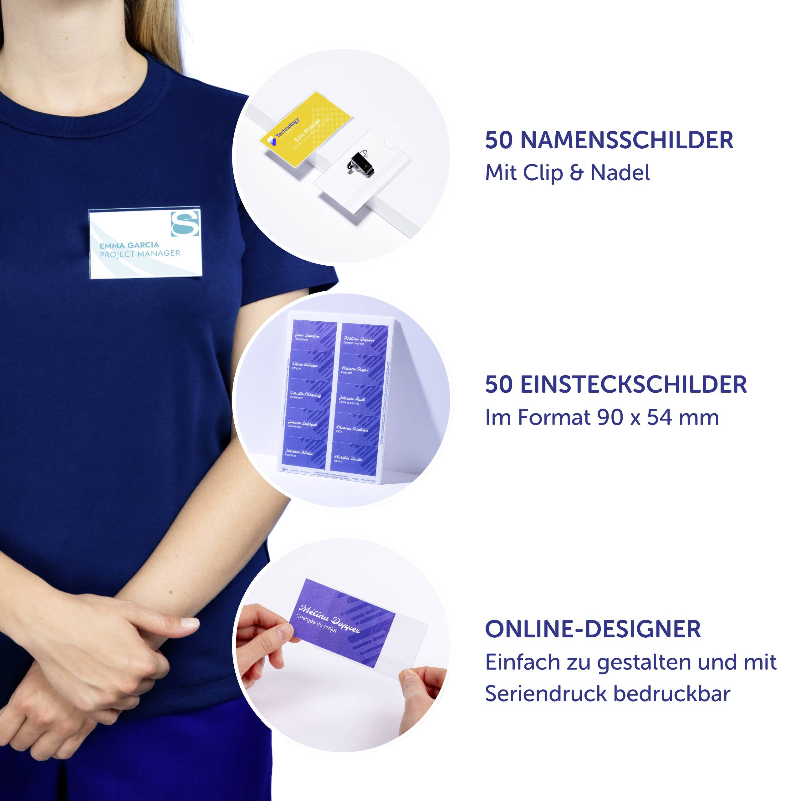 Avery-Zweckform 4820 Namensschild (B x H) 90mm x 54mm 50St.