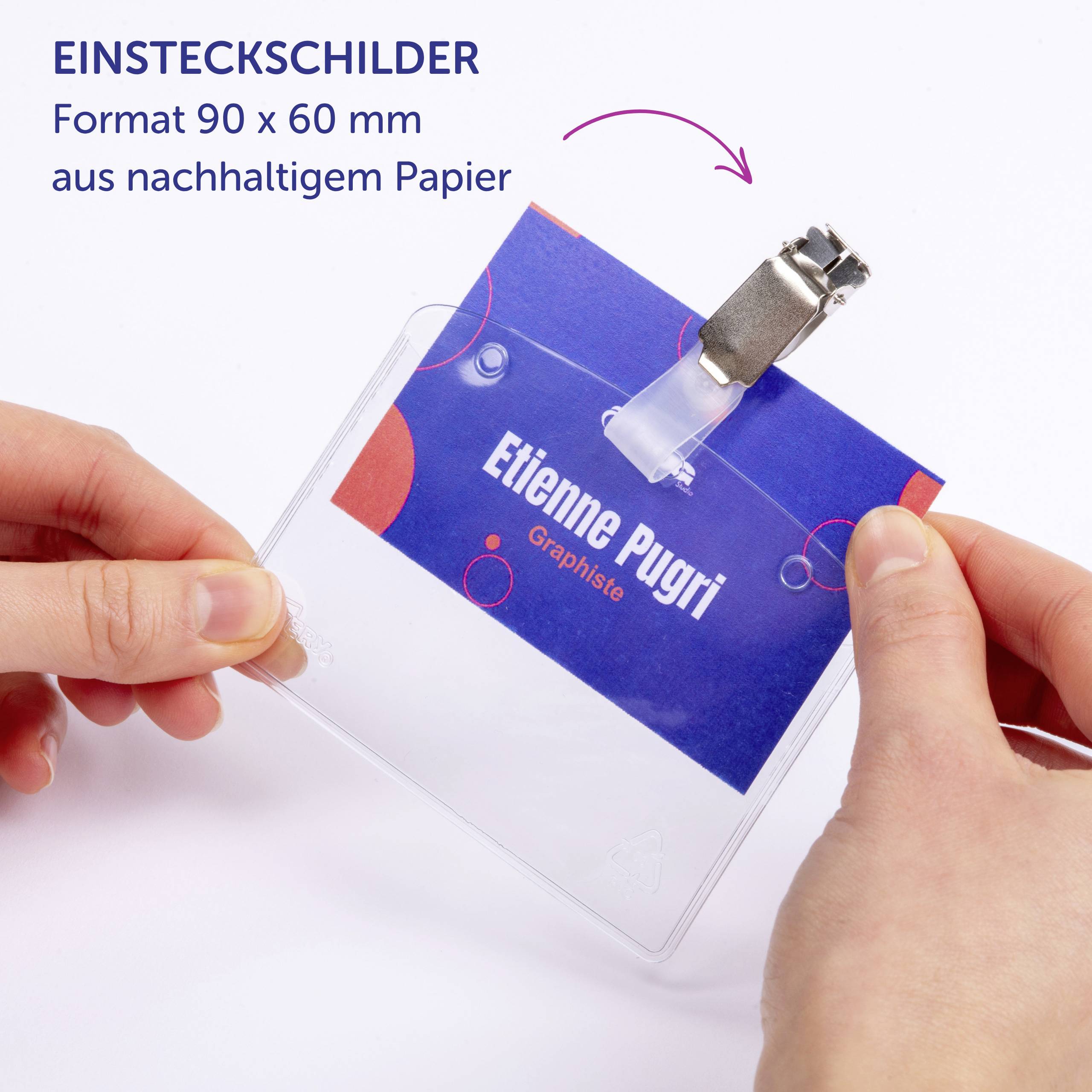 Avery-Zweckform 4822 Namensschild (B x H) 90mm x 60mm 25St.