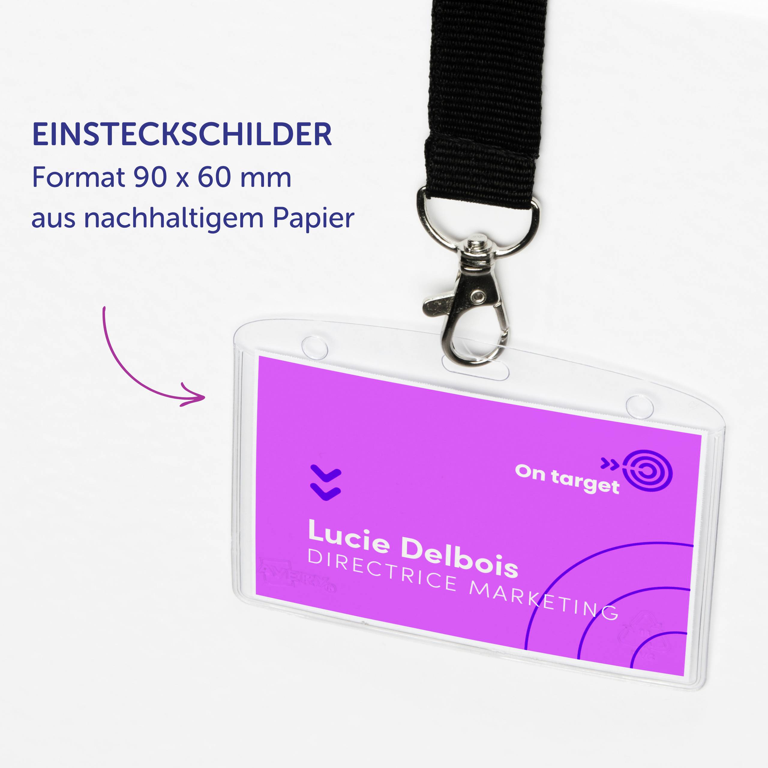 Avery-Zweckform 4825 Namensschild (B x H) 90mm x 60mm 10St.