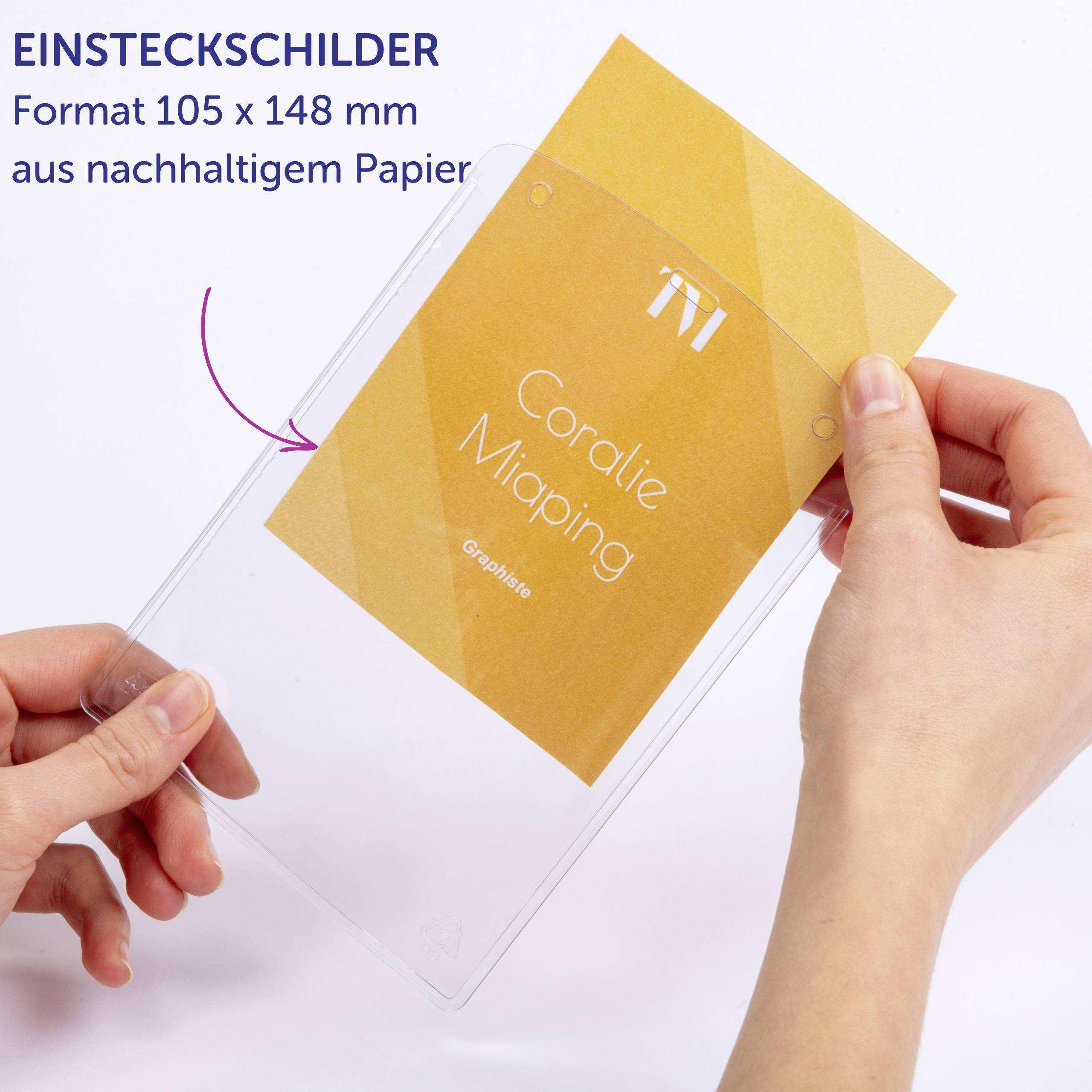 Avery-Zweckform 4834XL Einsteckschild Namensschild (B x H) 148mm x 105mm 50St.