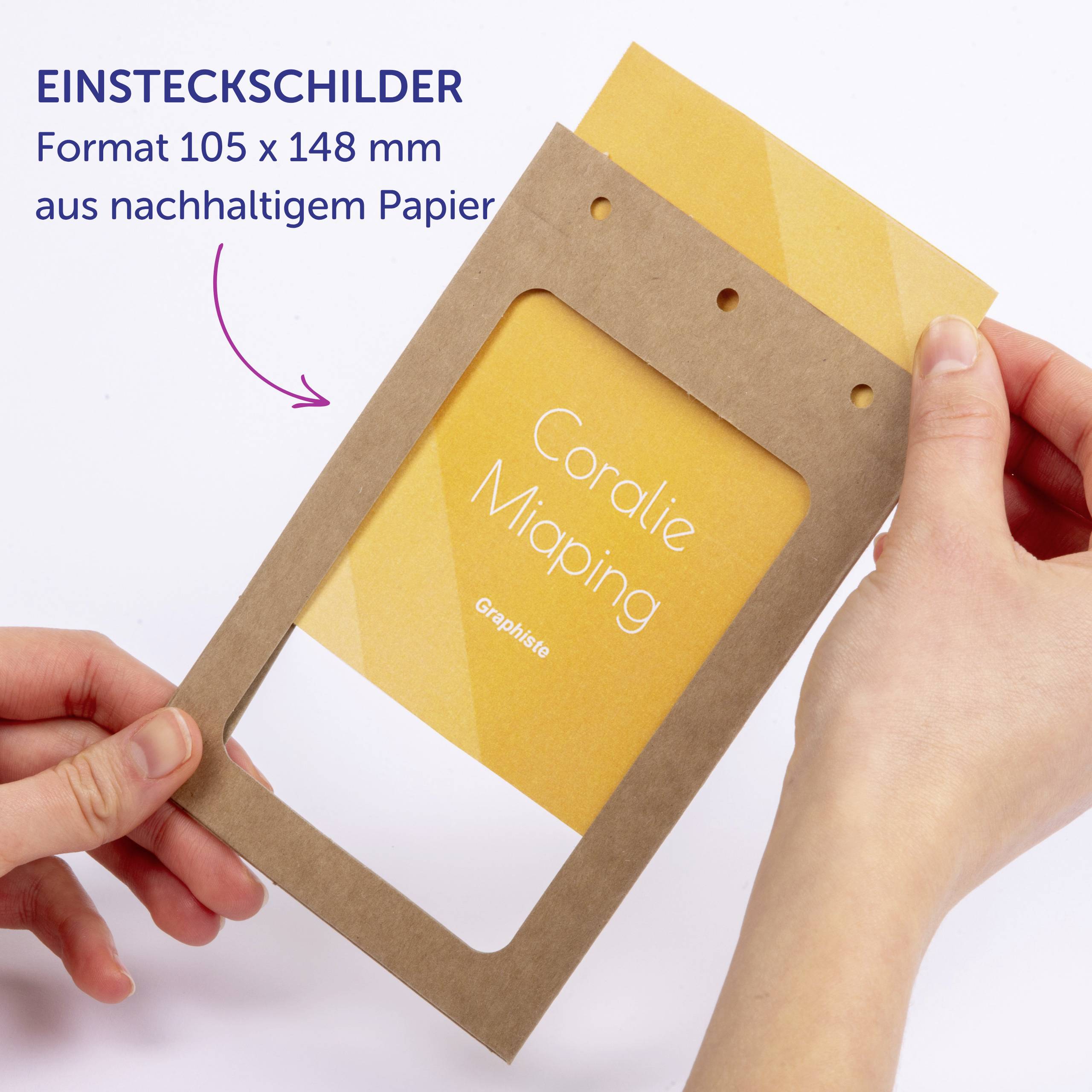 Avery-Zweckform 4839XL Einsteckschild Namensschild (B x H) 148 mm x 105 mm 50 St.