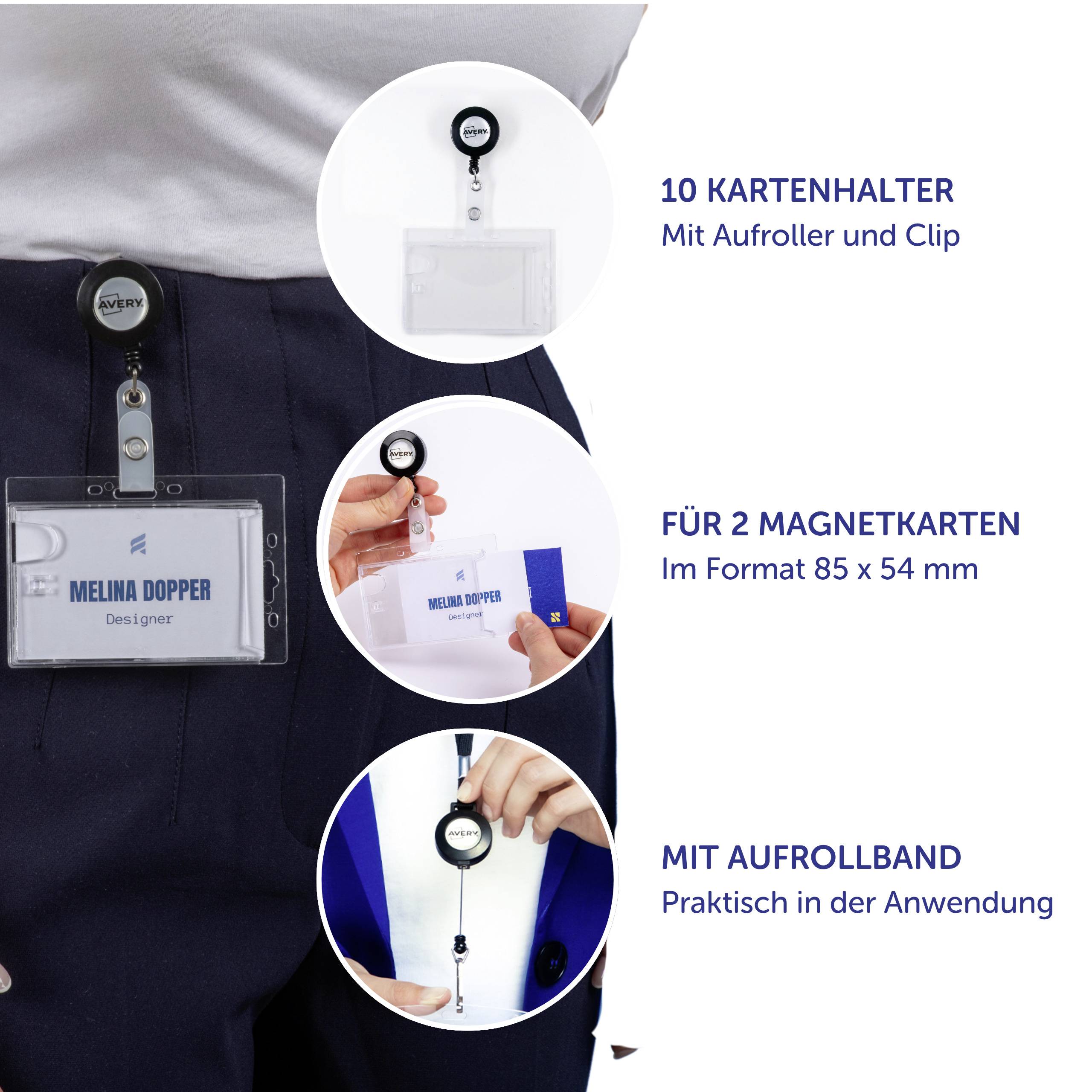 Avery-Zweckform 4827 Ausweistasche (B x H) 90mm x 54mm 10St.