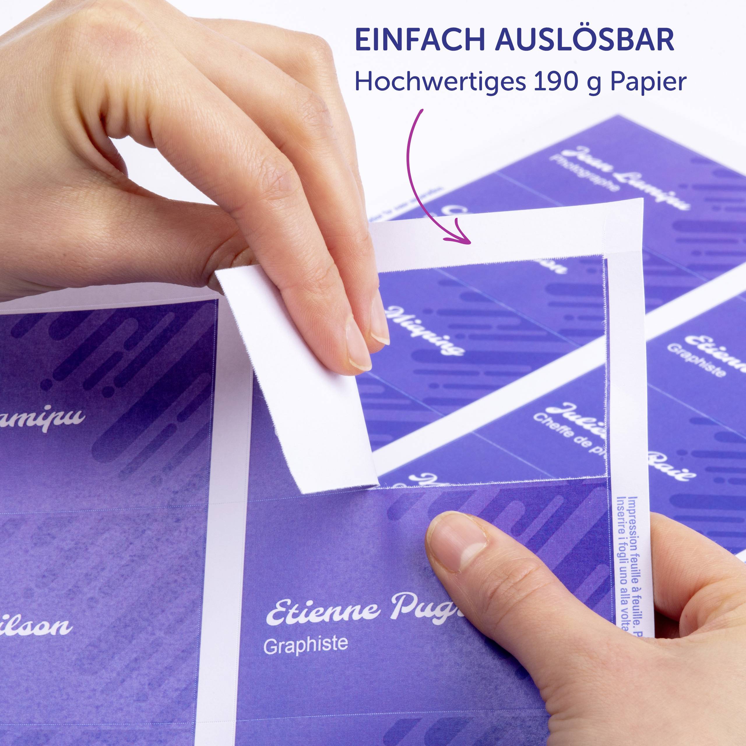 Avery-Zweckform L4727-20 Einsteckschild Namensschild 90mm x 54mm Weiß