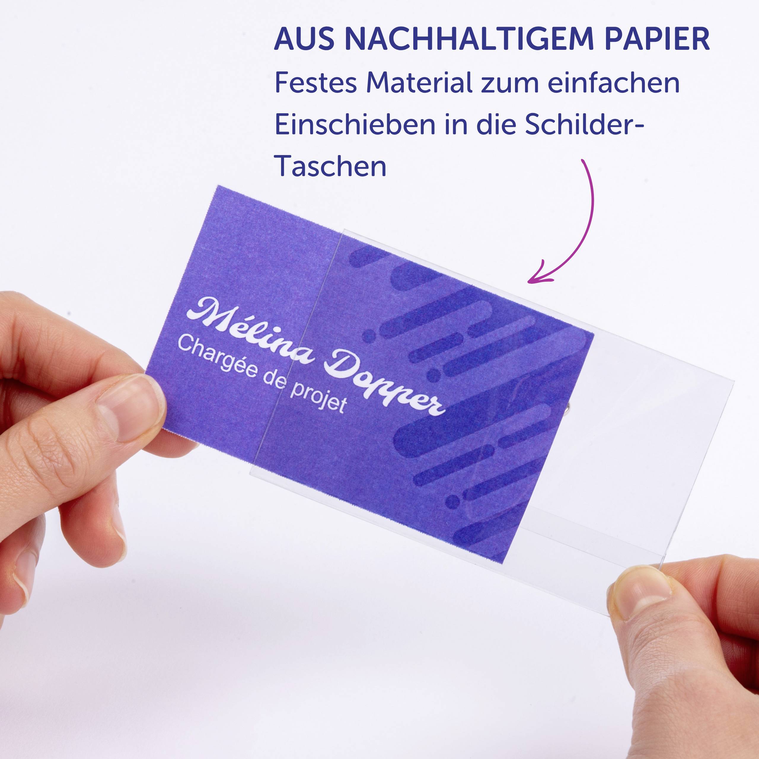 Avery-Zweckform L4727-20 Einsteckschild Namensschild 90mm x 54mm Weiß