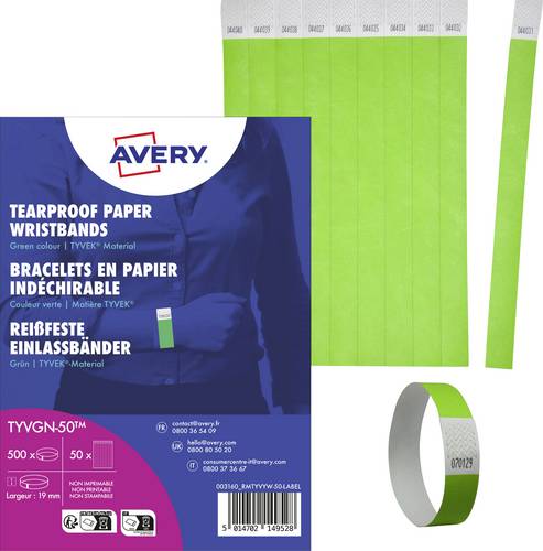 Avery-Zweckform TYVGN-50 Einlassband (L x B) 256 mm x 19 mm Klebestreifen 500 St.