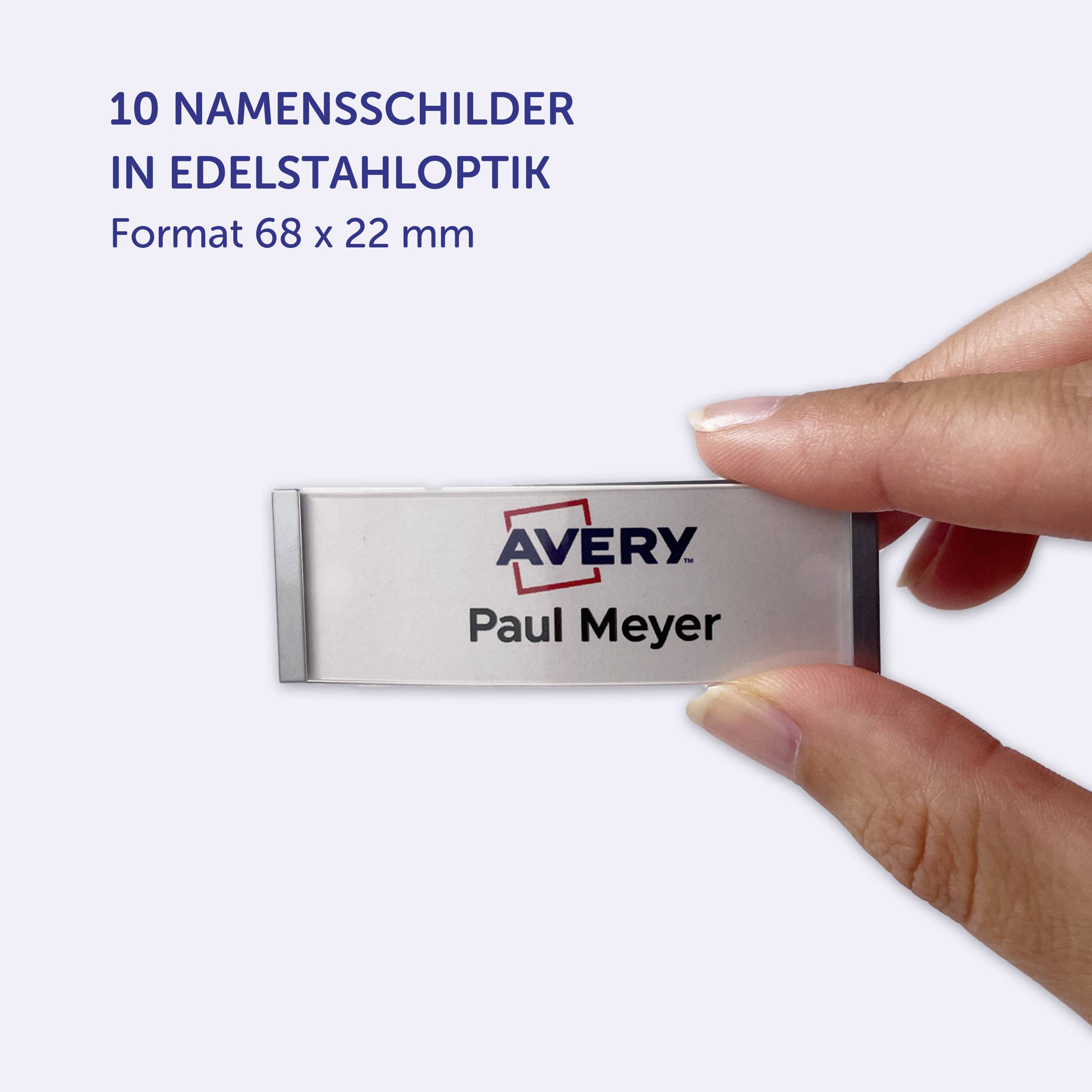 Avery-Zweckform POL20MA66-10DR Namensschild (B x H) 68mm x 22mm 10St.
