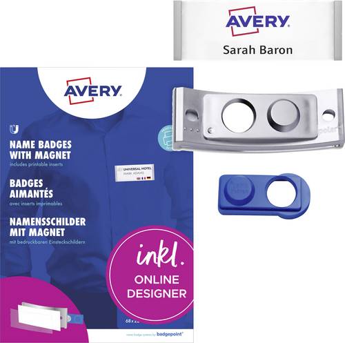 Avery-Zweckform POL20MA66-5DR Namensschild (B x H) 68 mm x 22 mm 5 St.