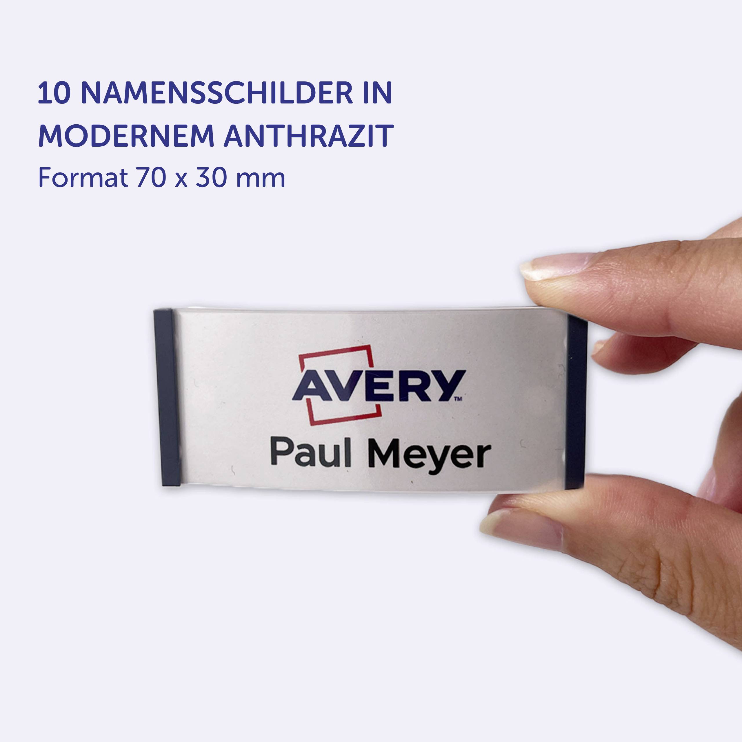 Avery-Zweckform POL30MA02-10DR Namensschild (B x H) 70mm x 30mm 10St.