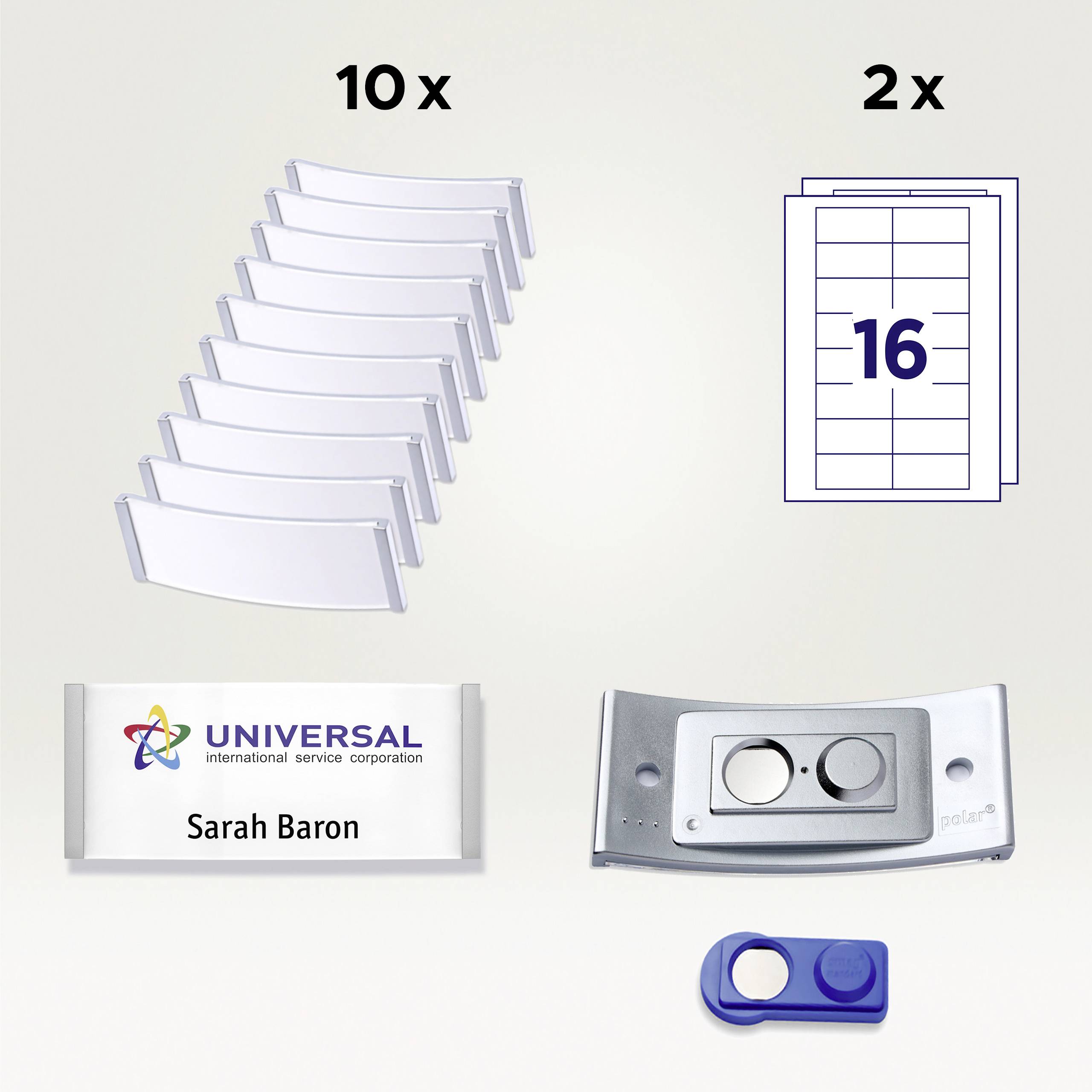 Avery-Zweckform POL35MA66-10DR Namensschild (B x H) 80mm x 34mm 10St.